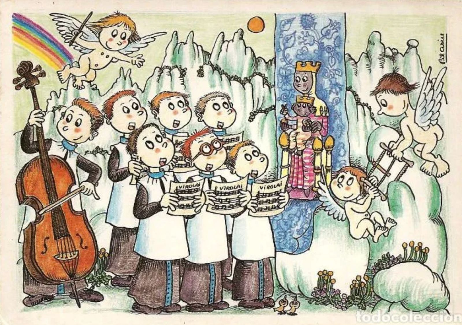 Montserrat. Dibujo de Pilarín Bayés