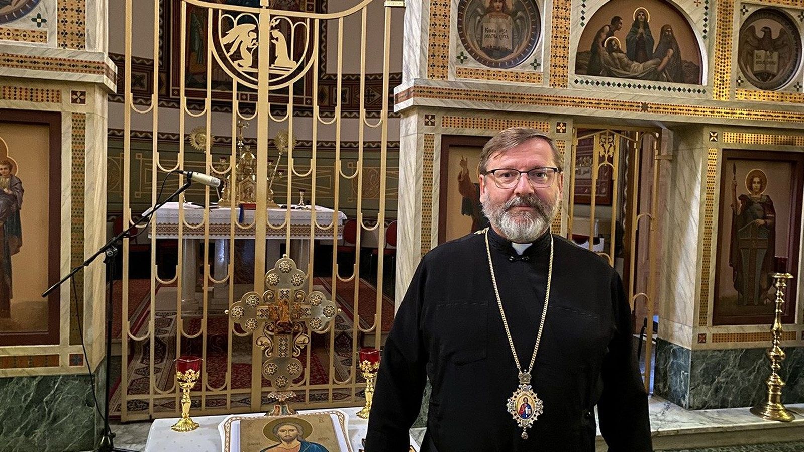 El arzobispo Sviatoslav Schevchuk, jefe de la Iglesia greco-católica ucraniana