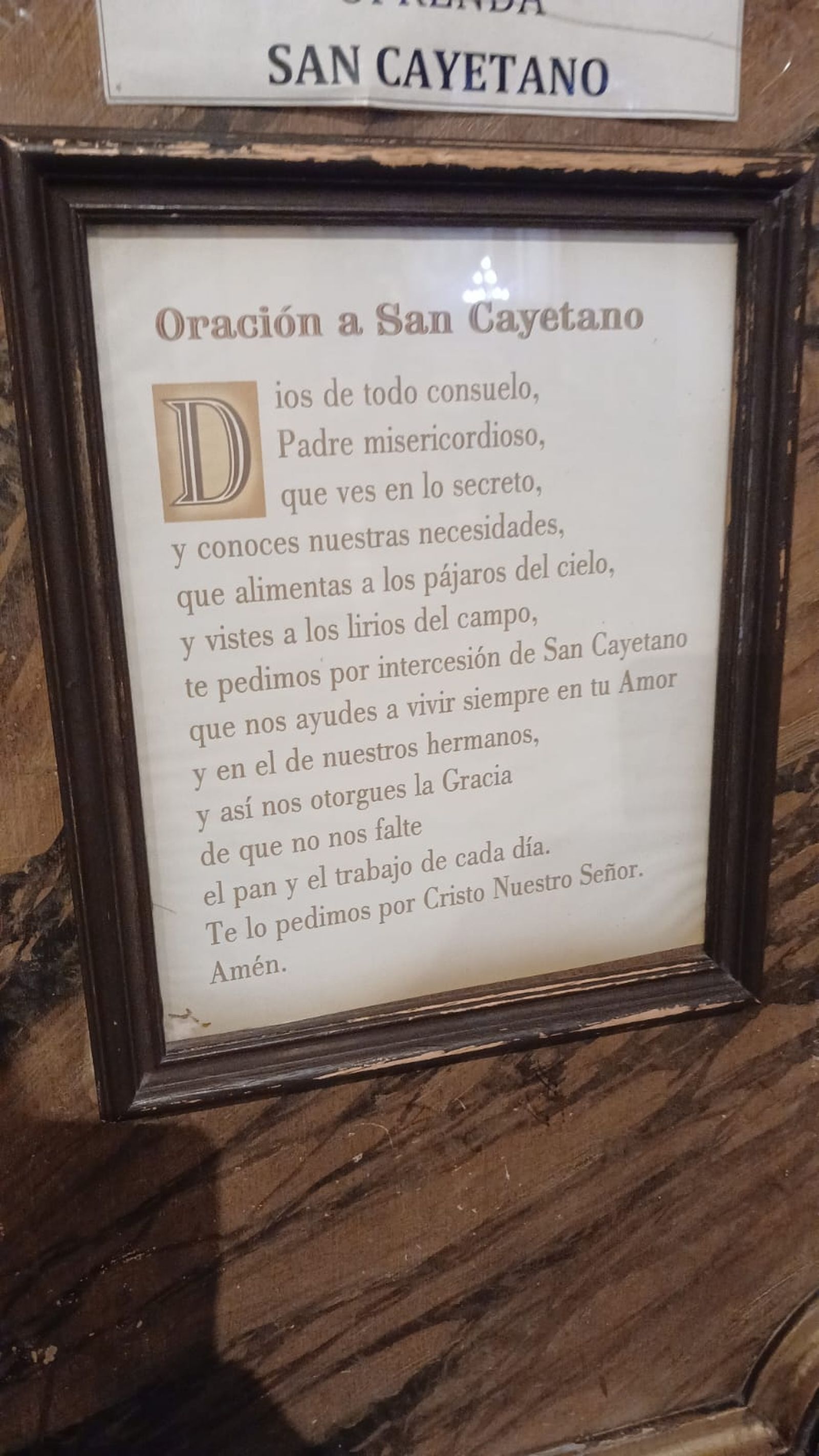 Oración de san cayetano