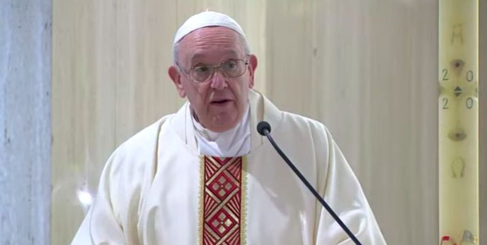 Francisco, hoy, en Santa Marta