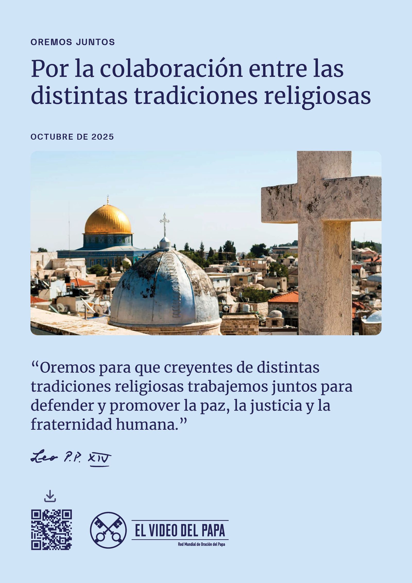 Por la colaboración entre las distintas tradiciones religiosas