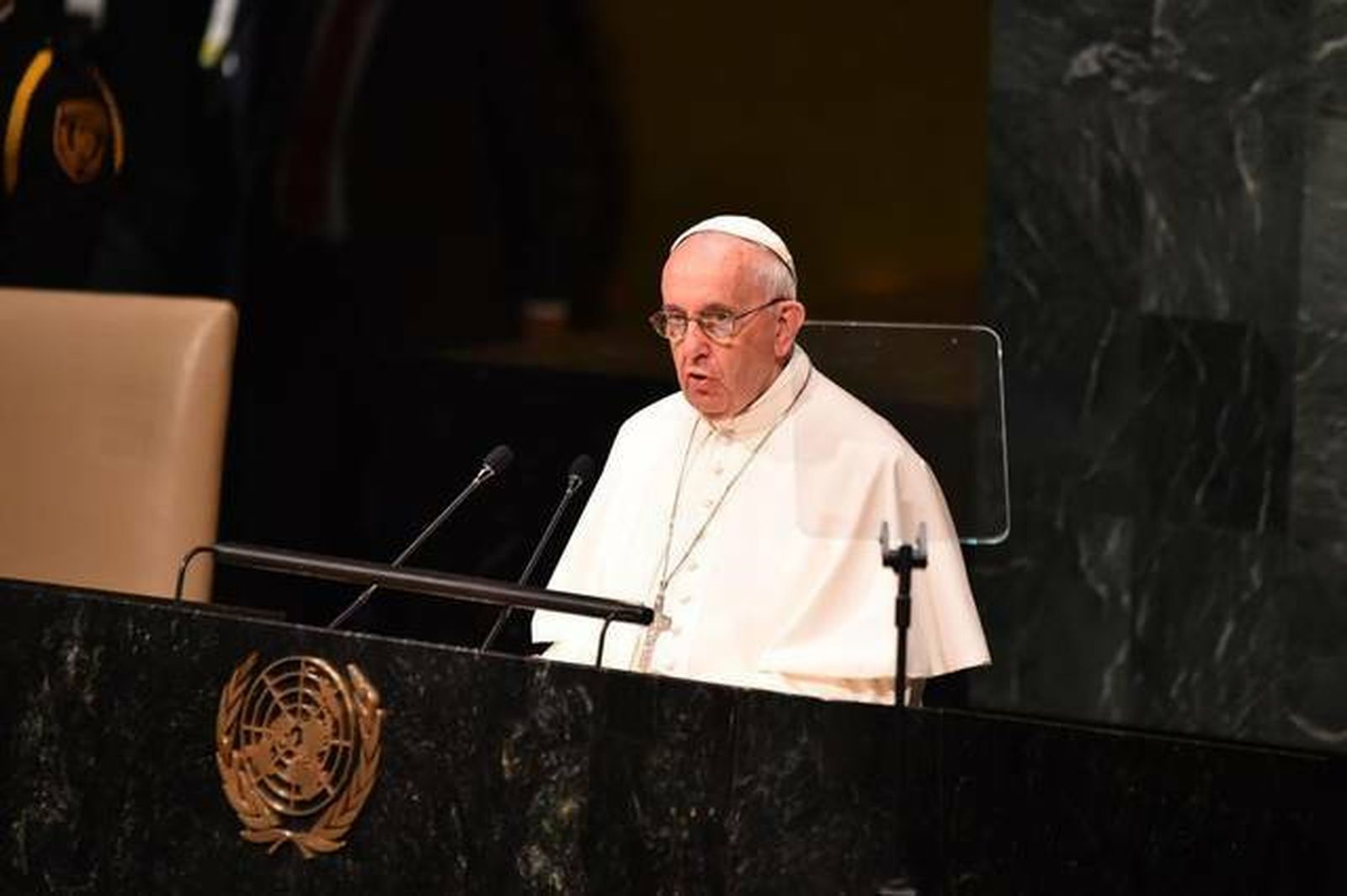 Francisco habla en la ONU