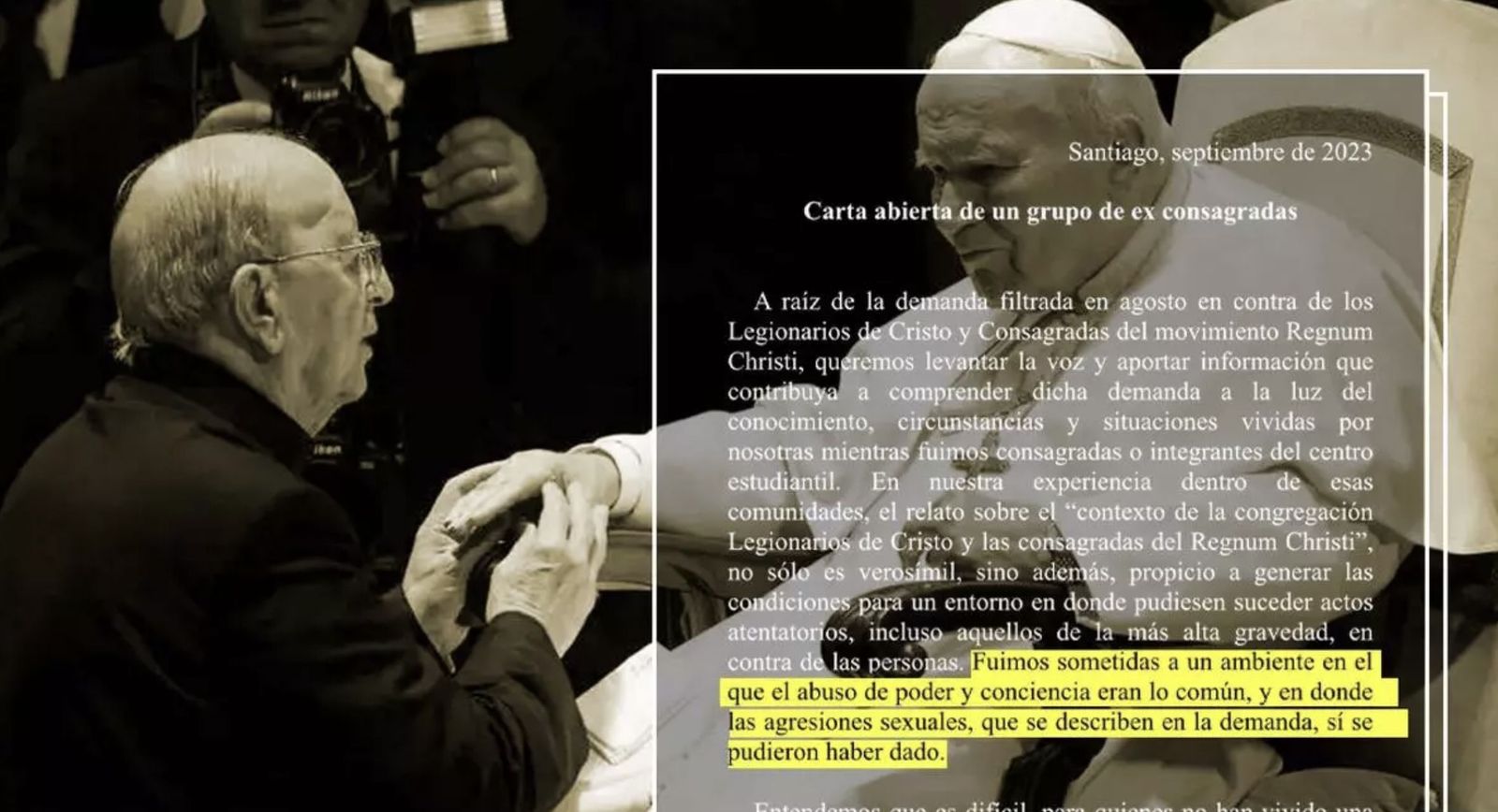 La carta de las ex consagradas del Regnum Christi
