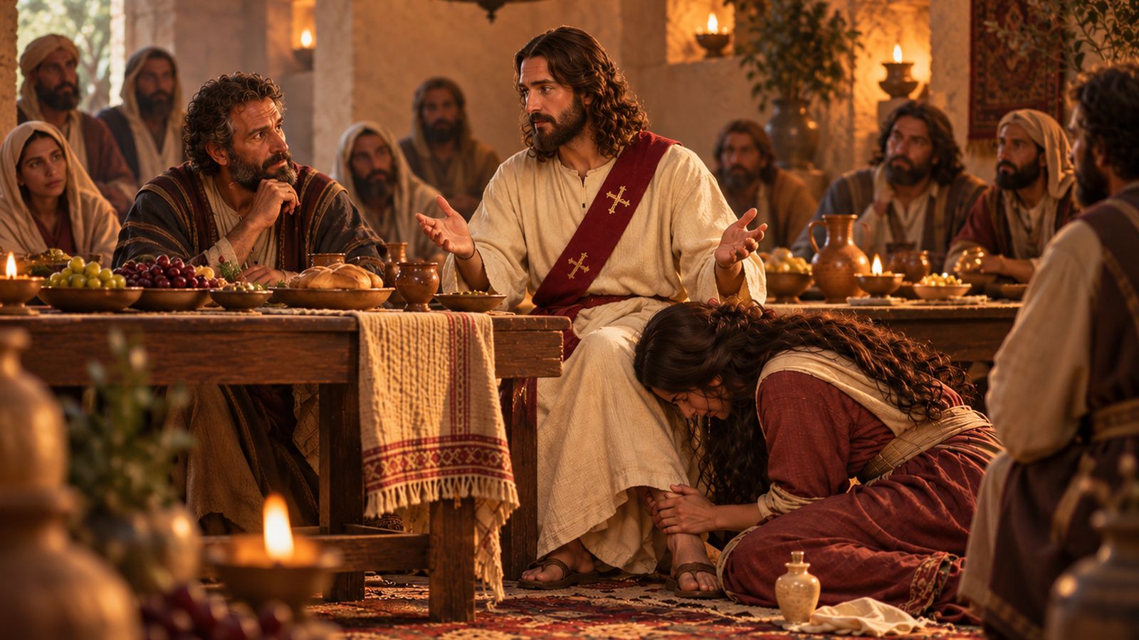 Jesus, fariseo y mujer