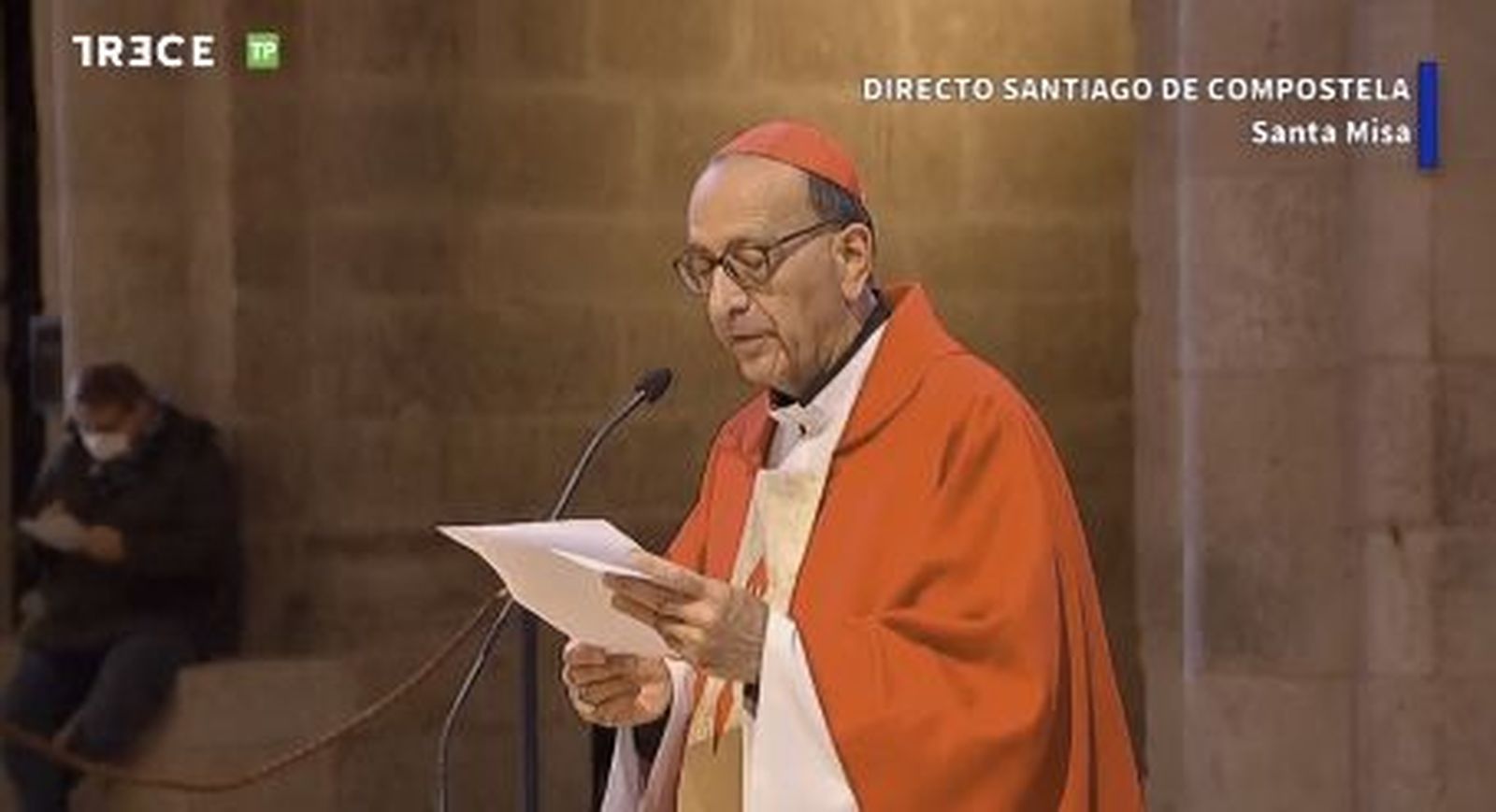Omella, durante su ofrenda al Apóstol