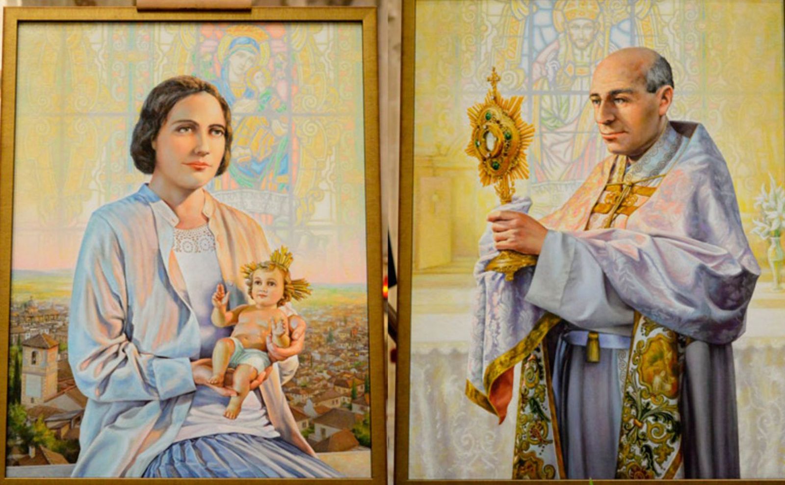 Conchita Barrecheguren y su padre y educador, Francisco