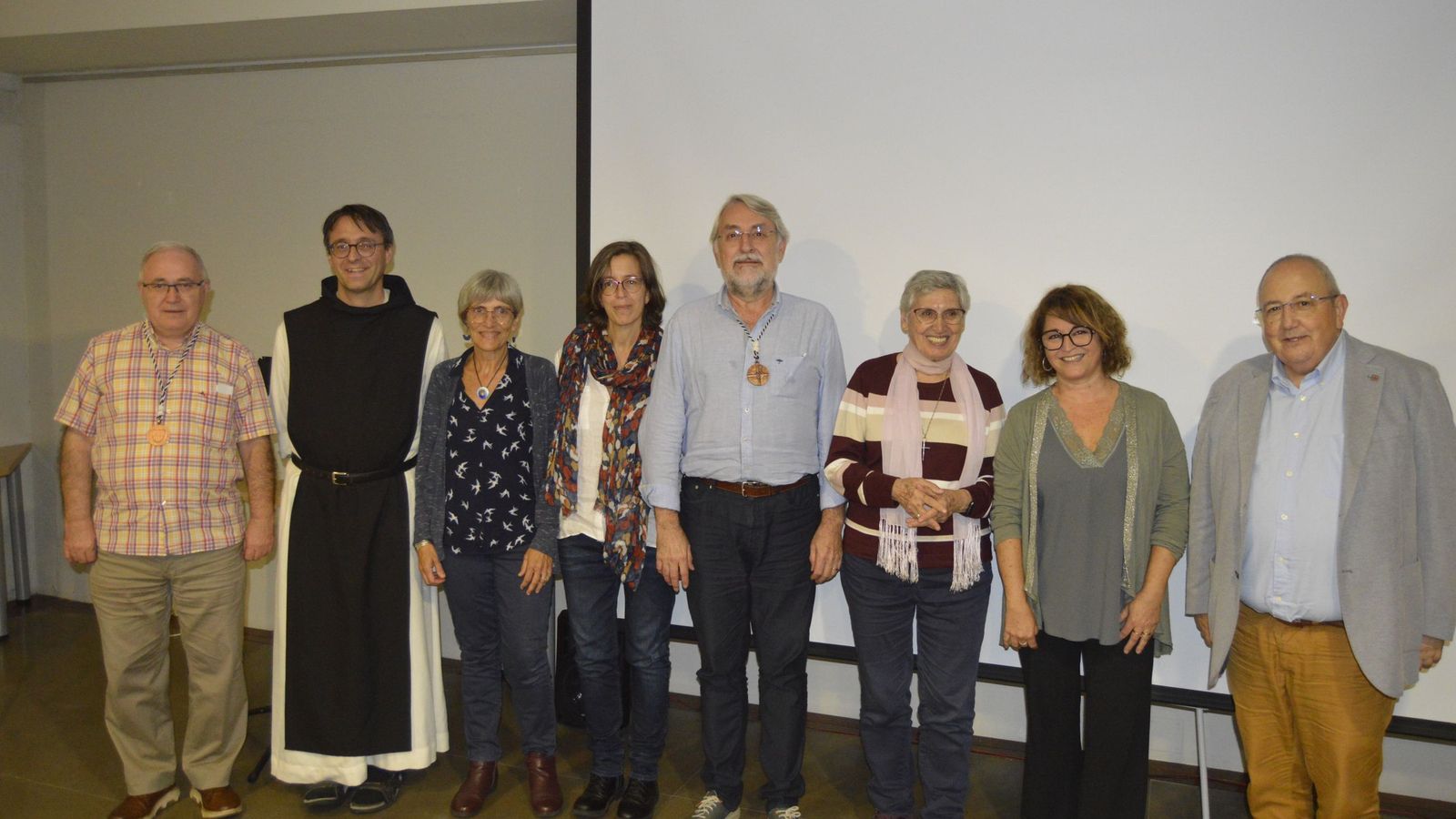 Algunos de los participantes en una nueva edición de las jornadas de debate en Poblet.
