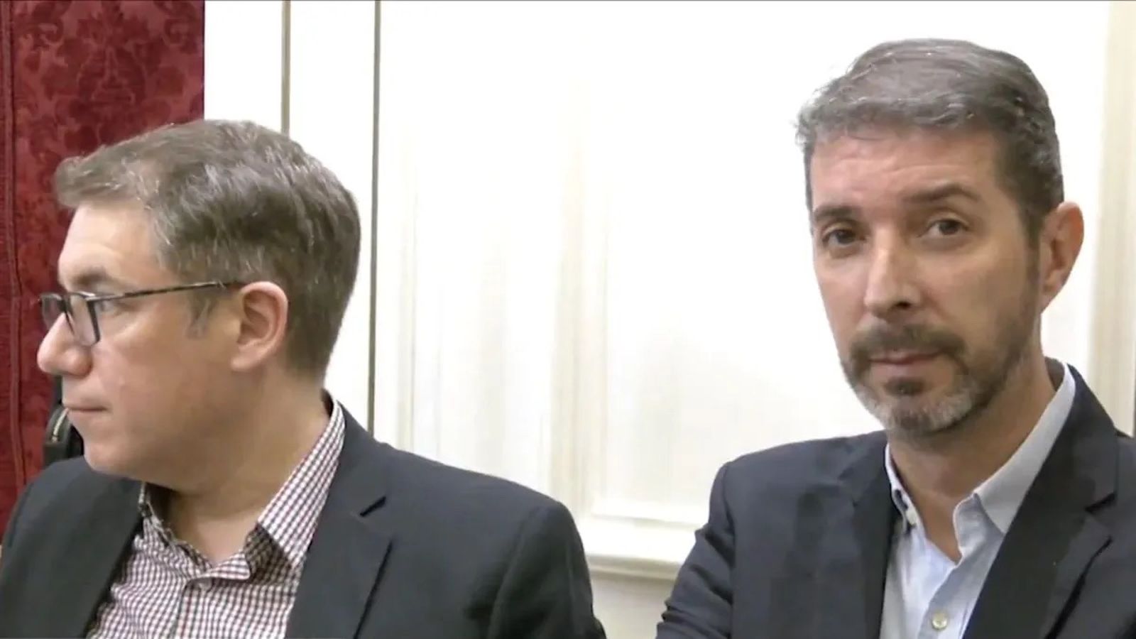 David Rodríguez Ballesta y Javier Marañón Montero en unas imágenes antes de su detención