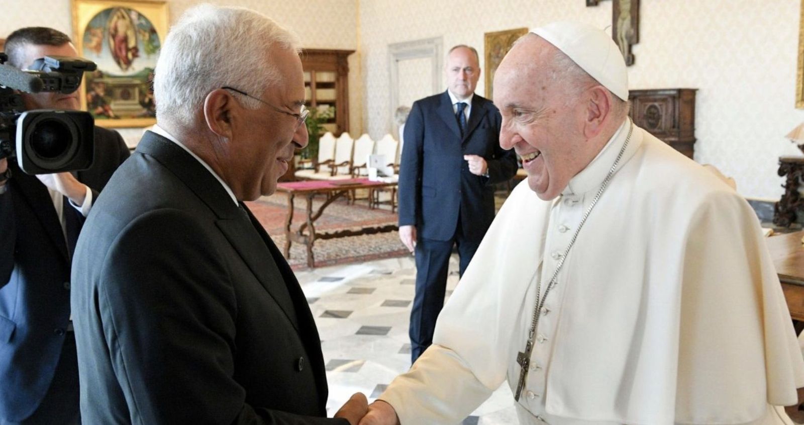 El Papa y Antonio Costa