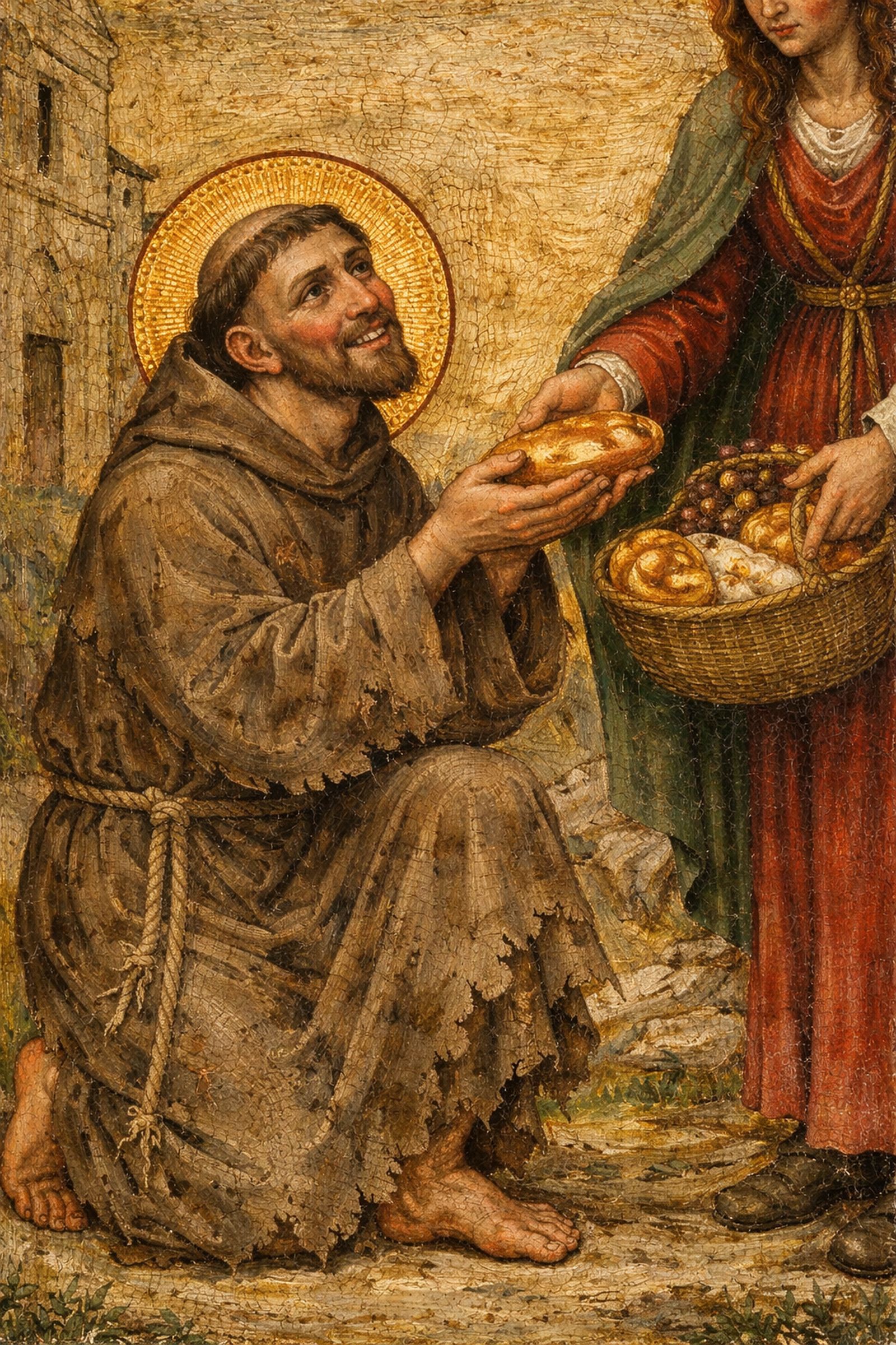 San Francisco de asís mendigando