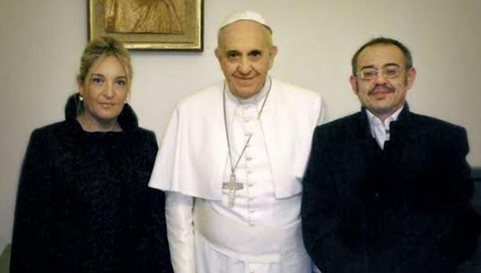 El Papa, con Diego Neria y Macarena