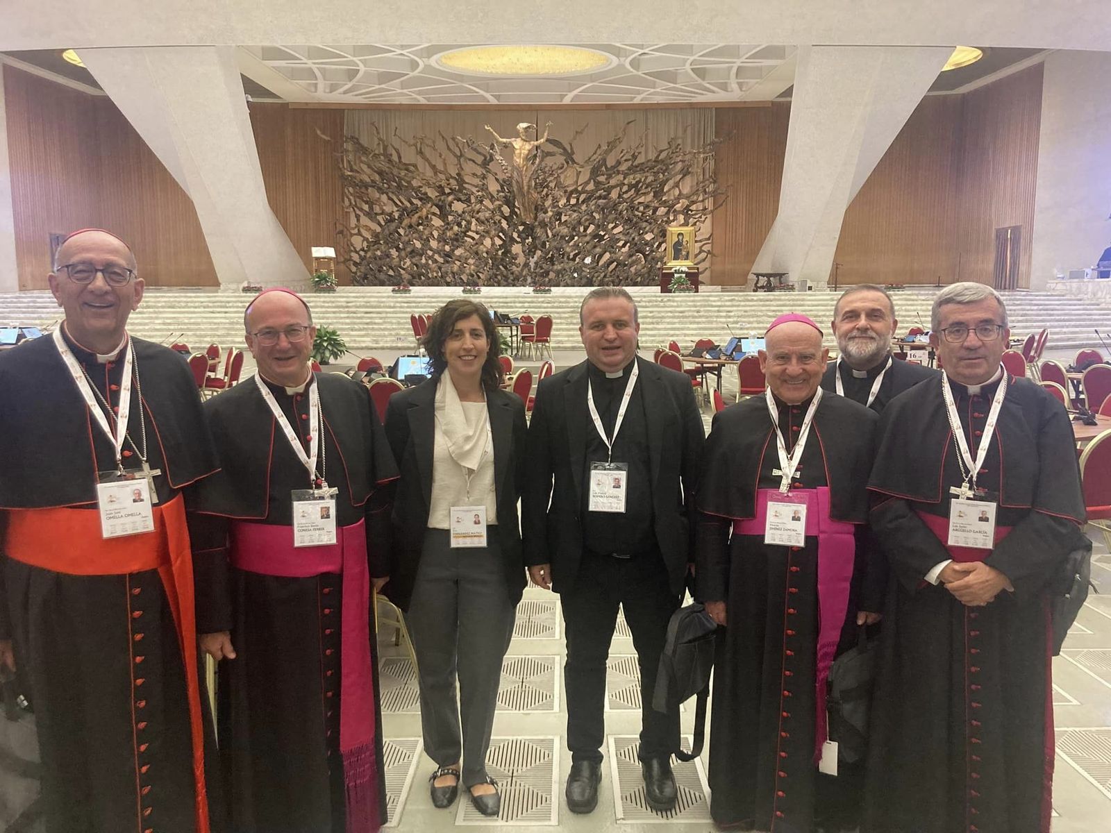 Francesc Conesa, con los miembros de la delegación española