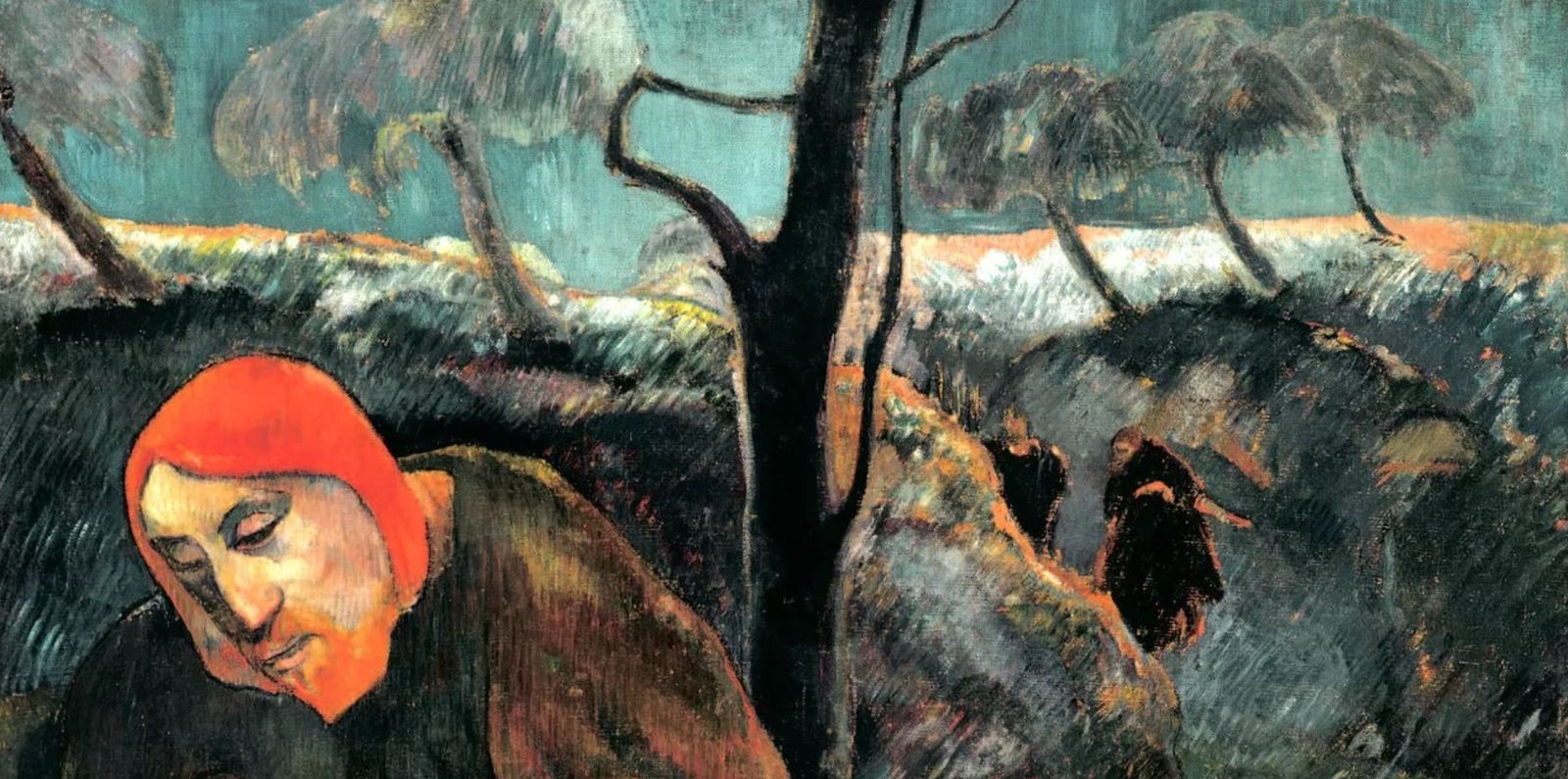 Detalle de "Cristo en el Huerto de los Olivos", Gauguin