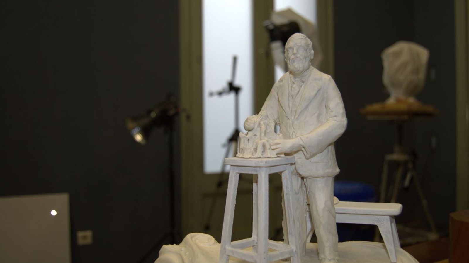 La maqueta, en el taller de Serramià