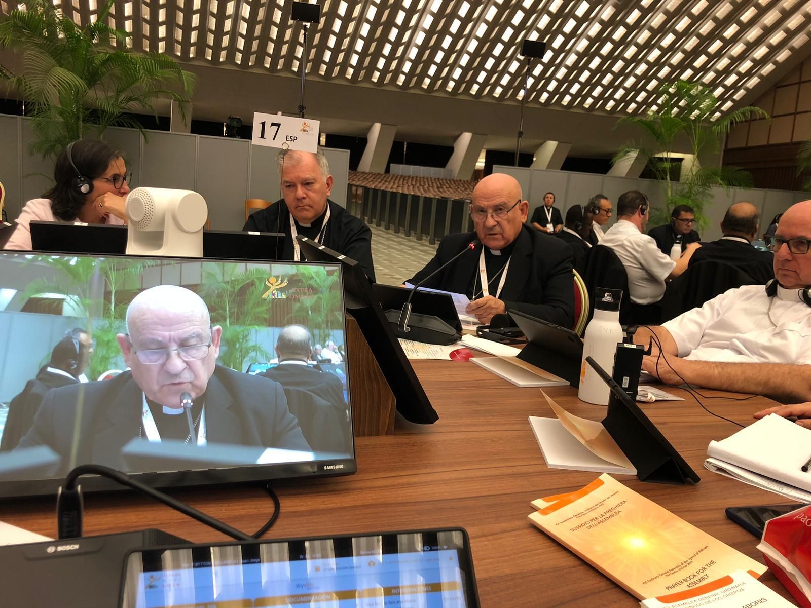 Vicente Jiménez durante su participación en la reciente asamblea sinodal