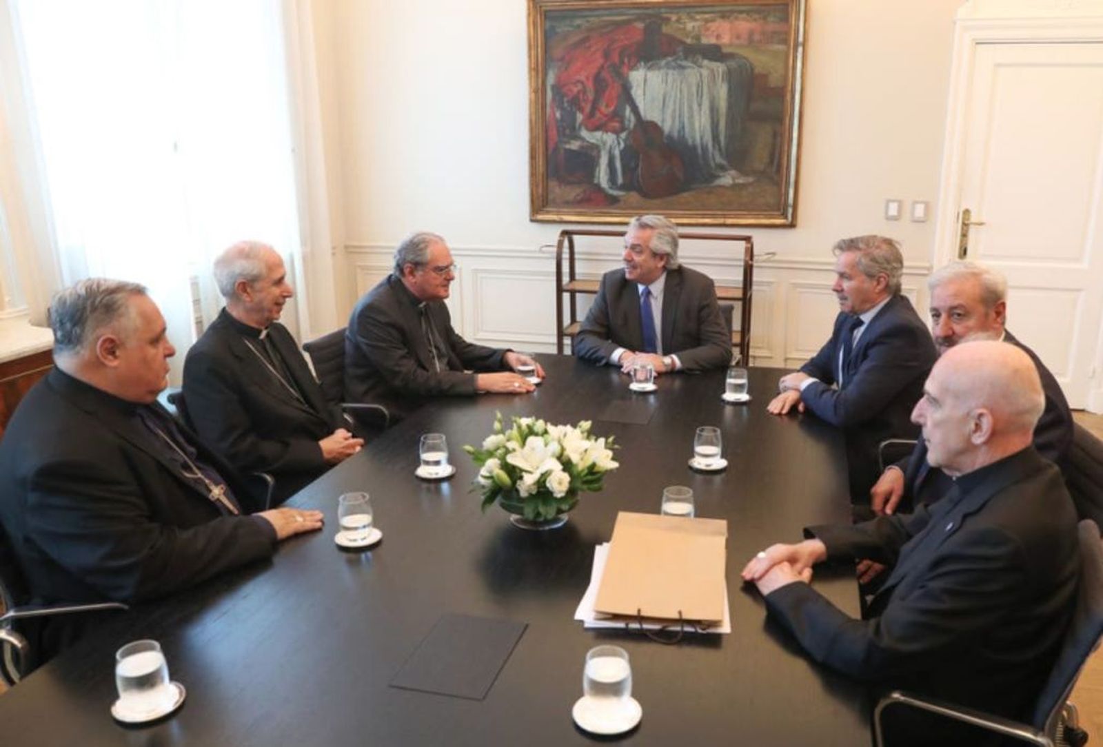 Encuentro de los obispos de Argentina y el nuevo presidente del gobierno