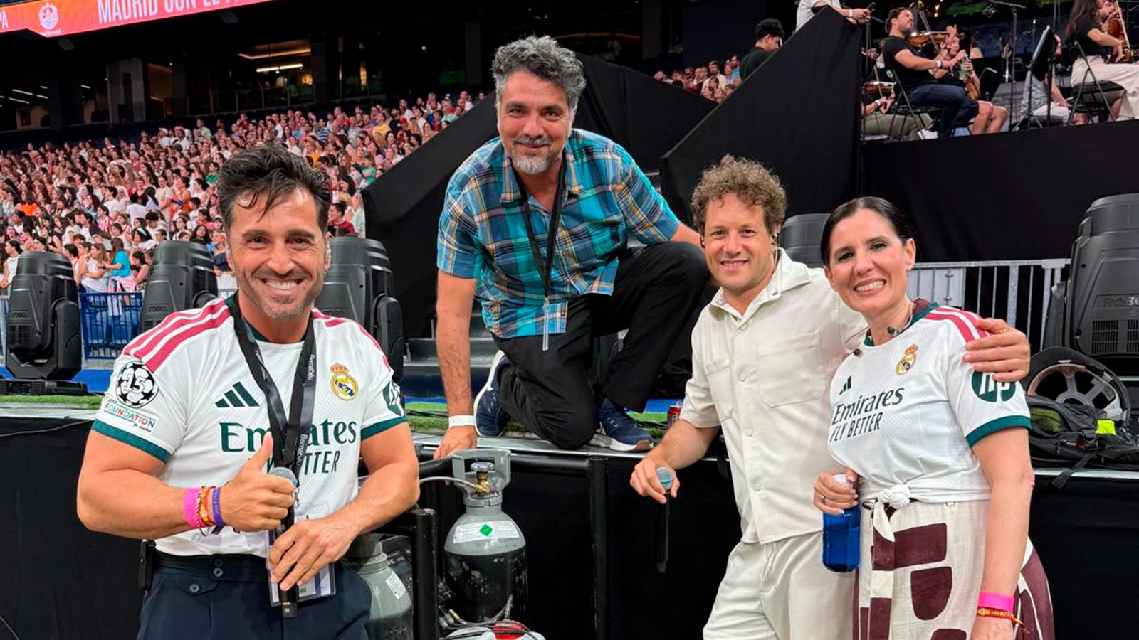 Con David Bustamante, Daniel Diges y Diana Navarr