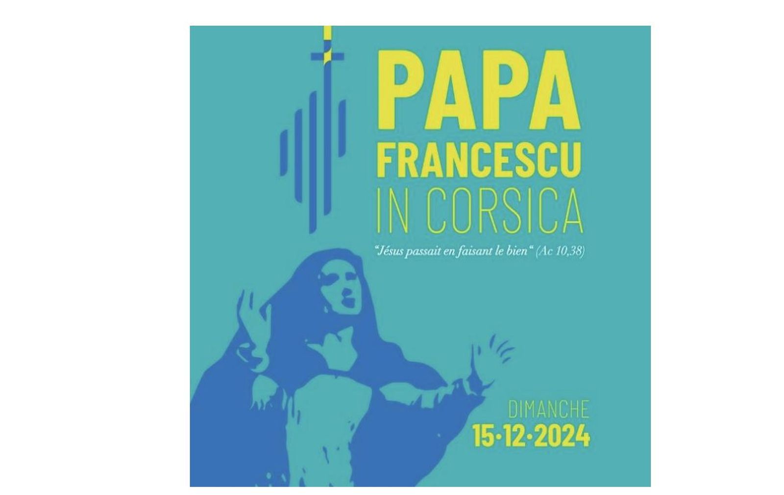 Logo y lema del viaje del Papa a Córcega