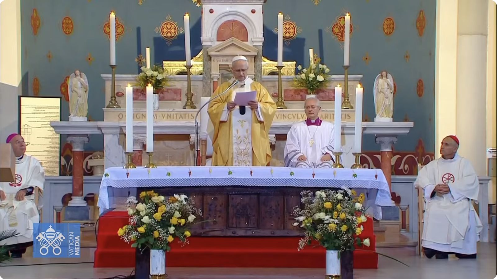 León XIV, en la basílica de san Agustín