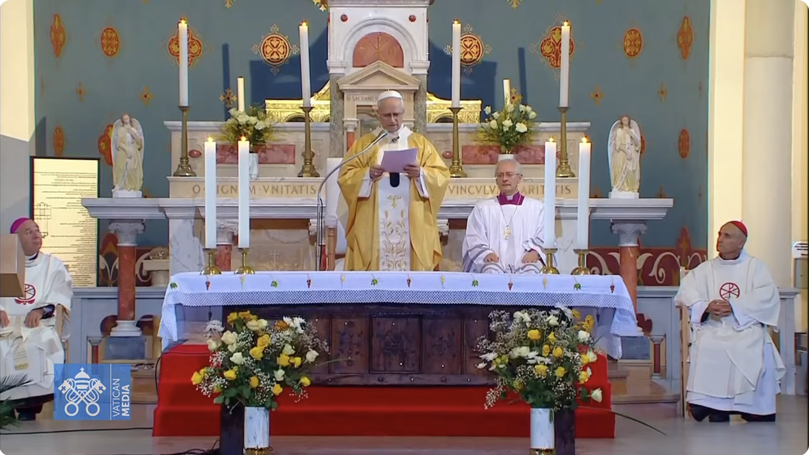 León XIV, en la basílica de san Agustín