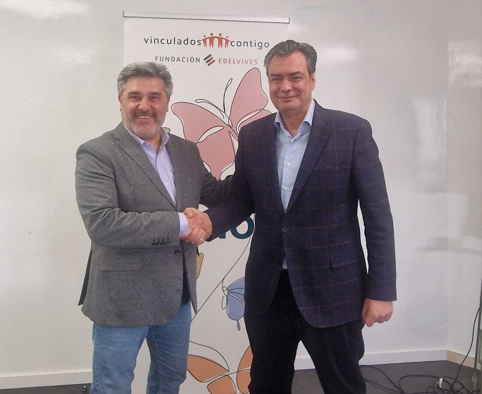 Juan Pedro Castellano, director de la Fundación Edelvives, y Víctor Núñez, director general de ÉXITO EDUCATIVO y SchoolMarket