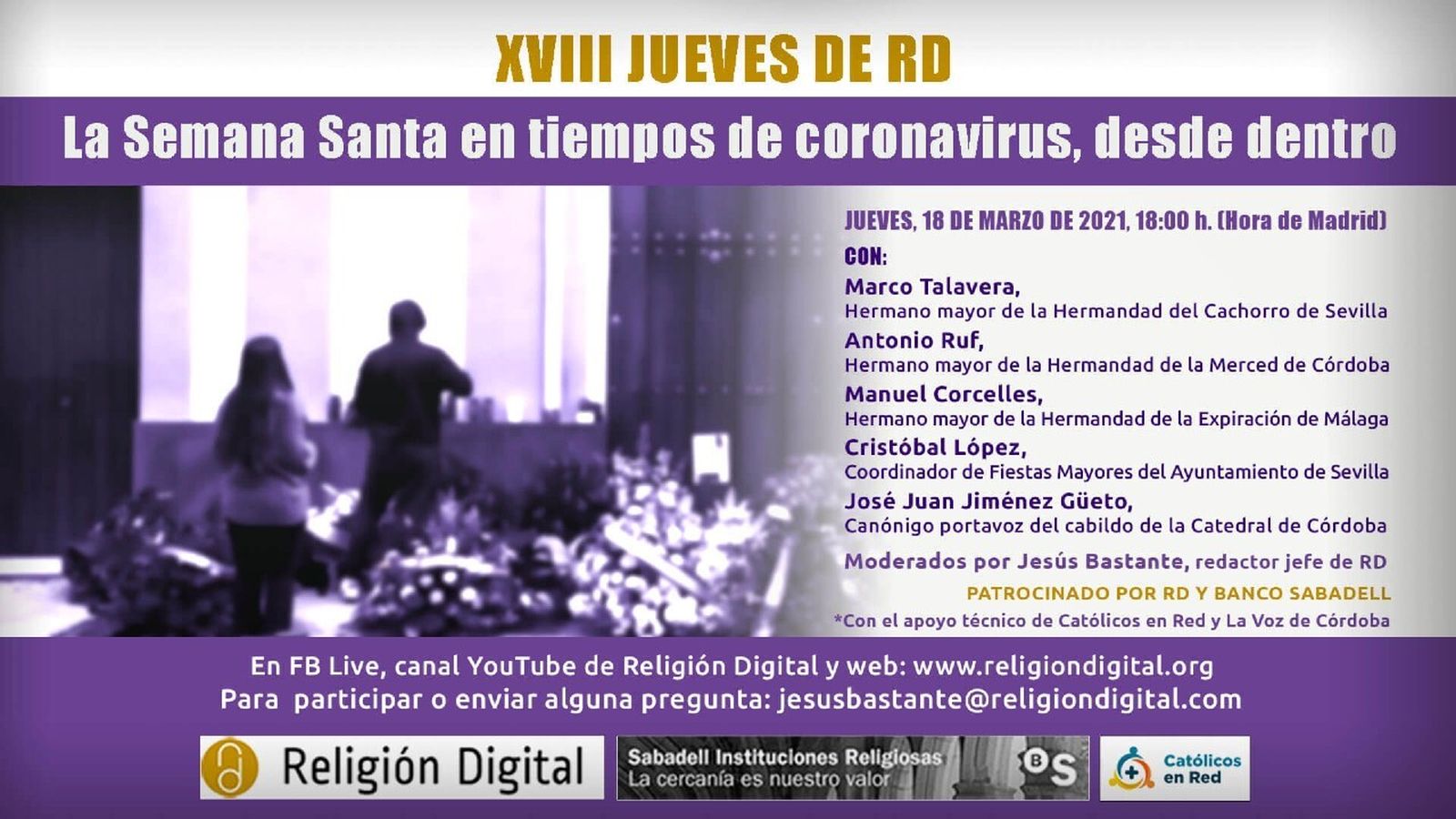 La Semana Santa, desde dentro, eje de los XVIII Jueves de RD