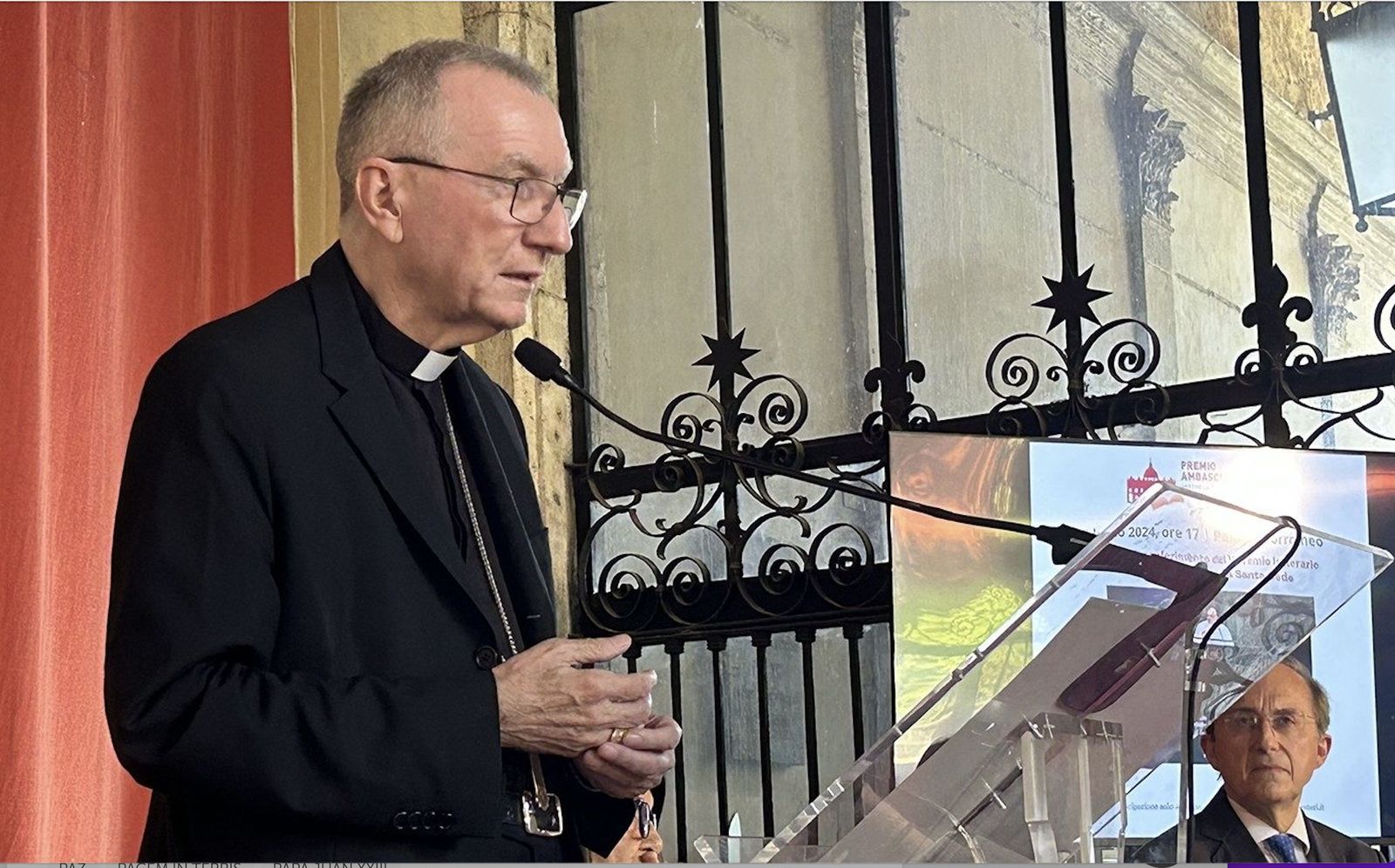 El cardenal Parolin en la embajada de Italia ante la Santa Sede