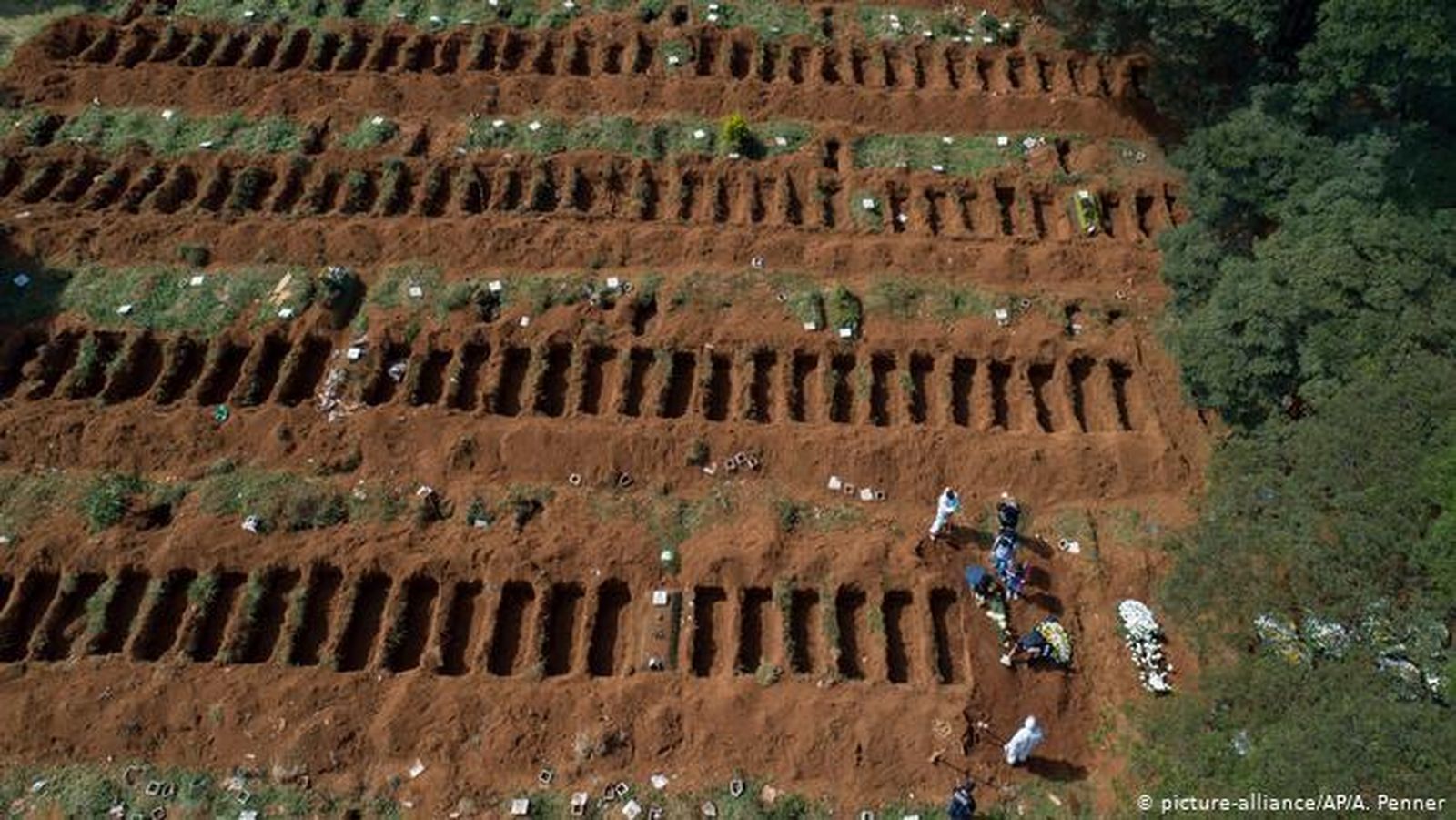 Fosa común en Sao Paulo