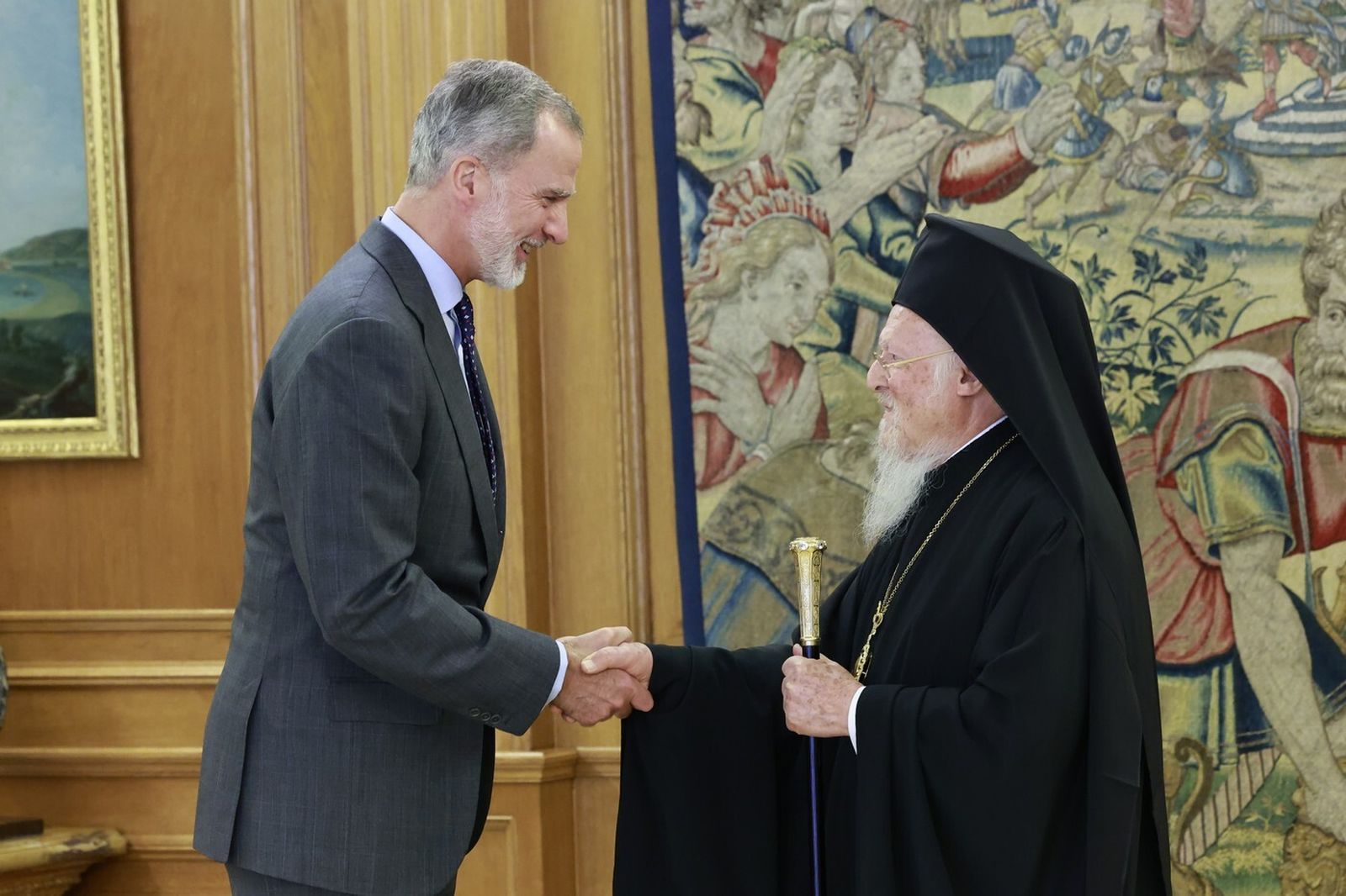 Felipe VI recibe a Bartolomé en la Zarzuela
