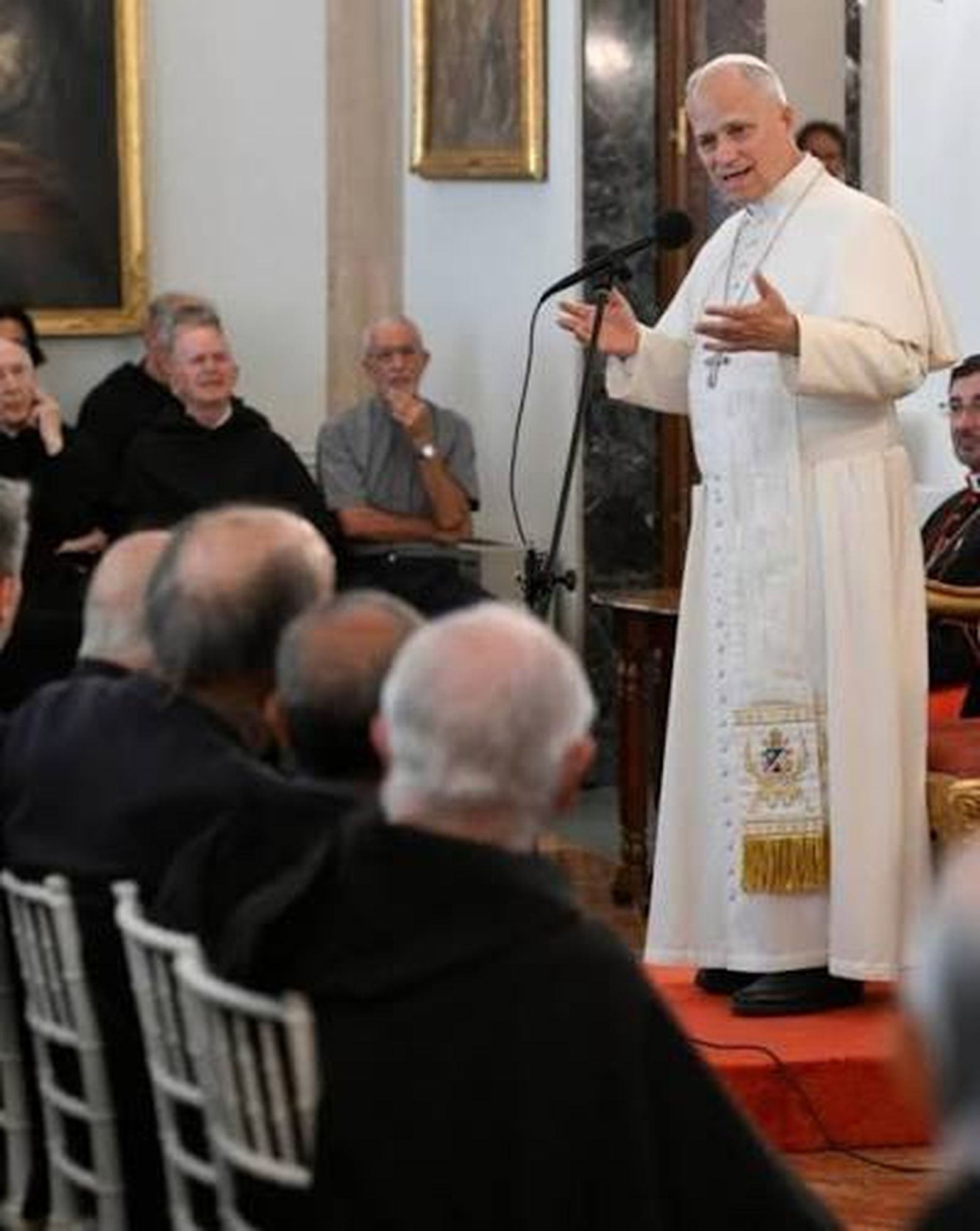 El Papa con la familia agustina en Madrid