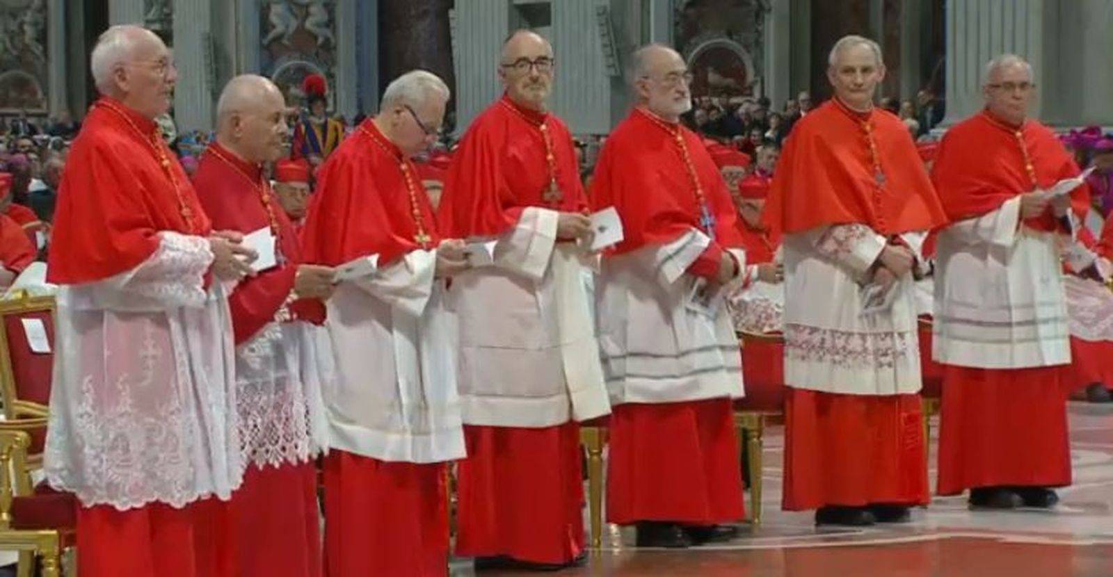 Algunos de los nuevos cardenales