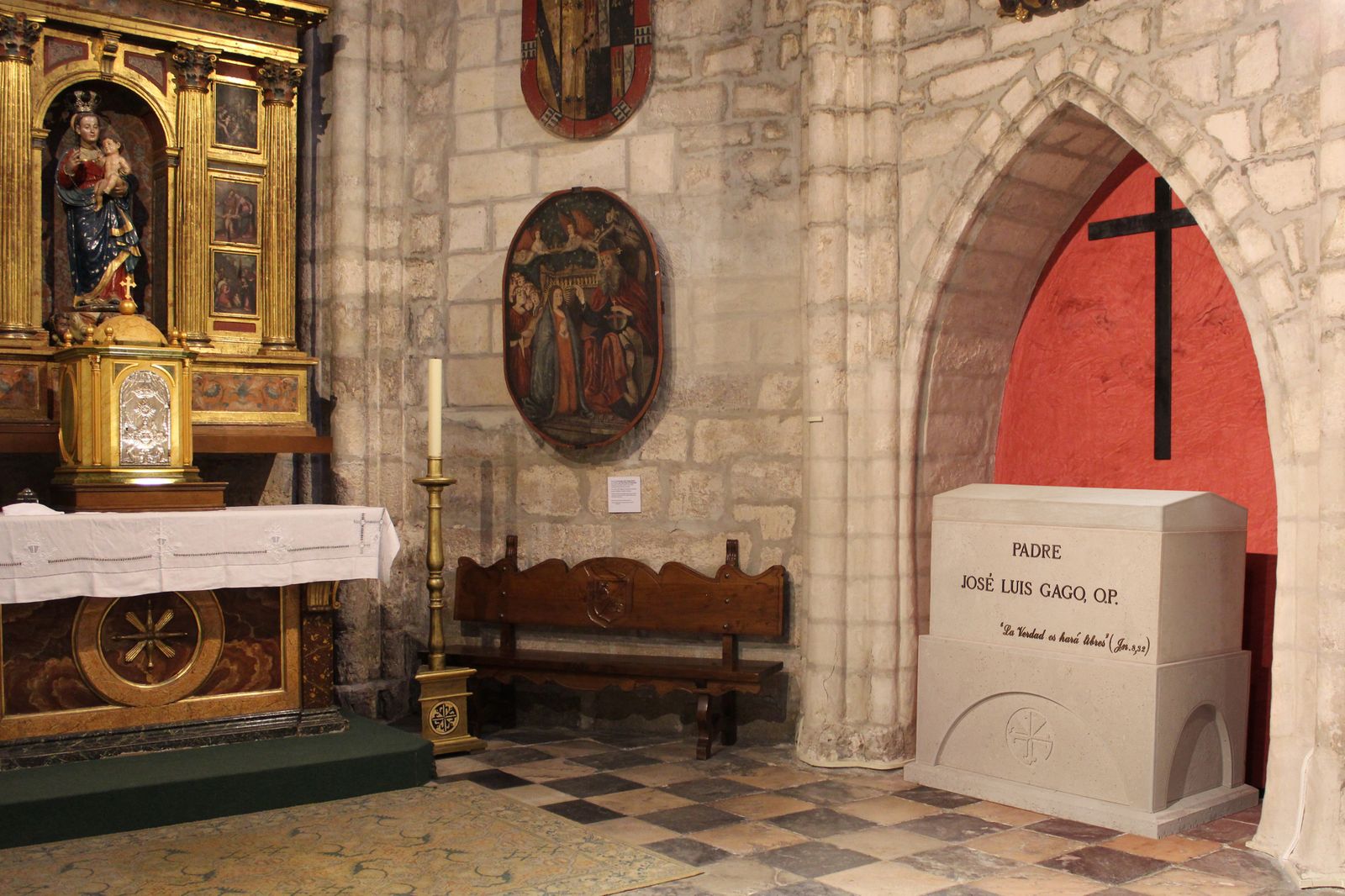 Nuevo emplazamiento de los restos del padre Gago