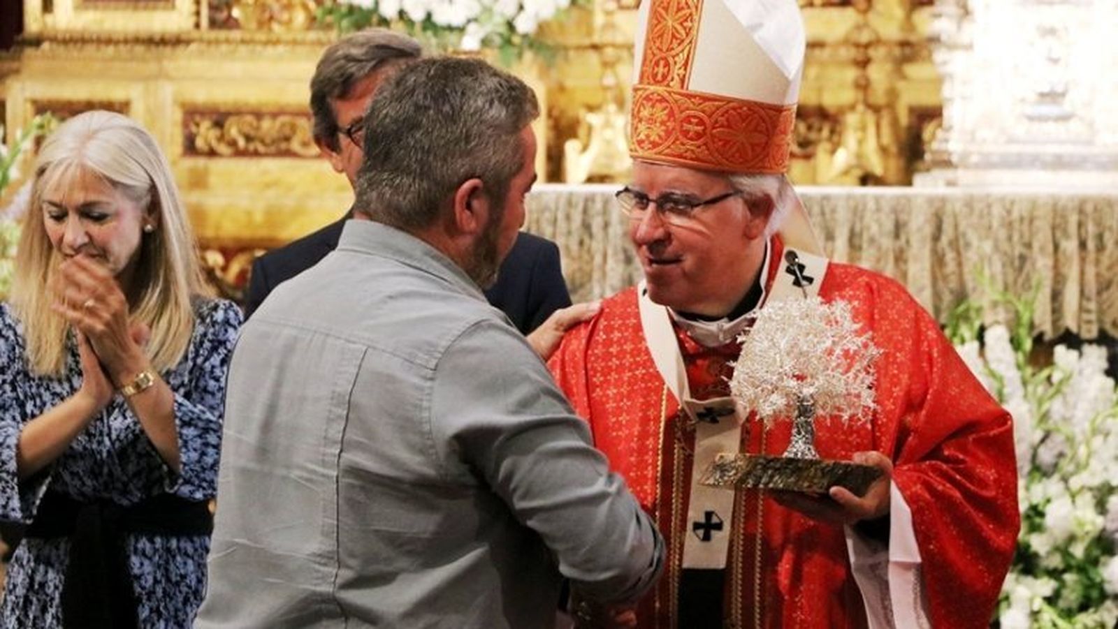 Saiz Meneses, en la misa por la reapertura de Aznalcóllar