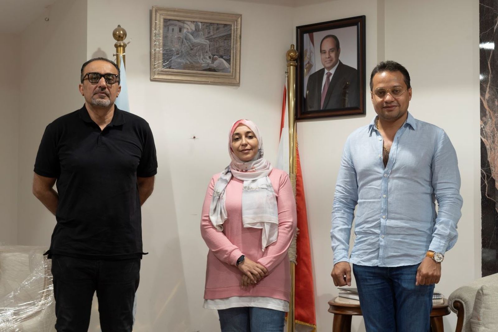 Wahid Nai, Sahar Daif y el doctor Michael Ibrahim