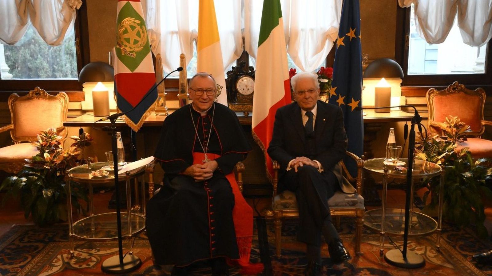 Parolin, con Mattarella, hoy