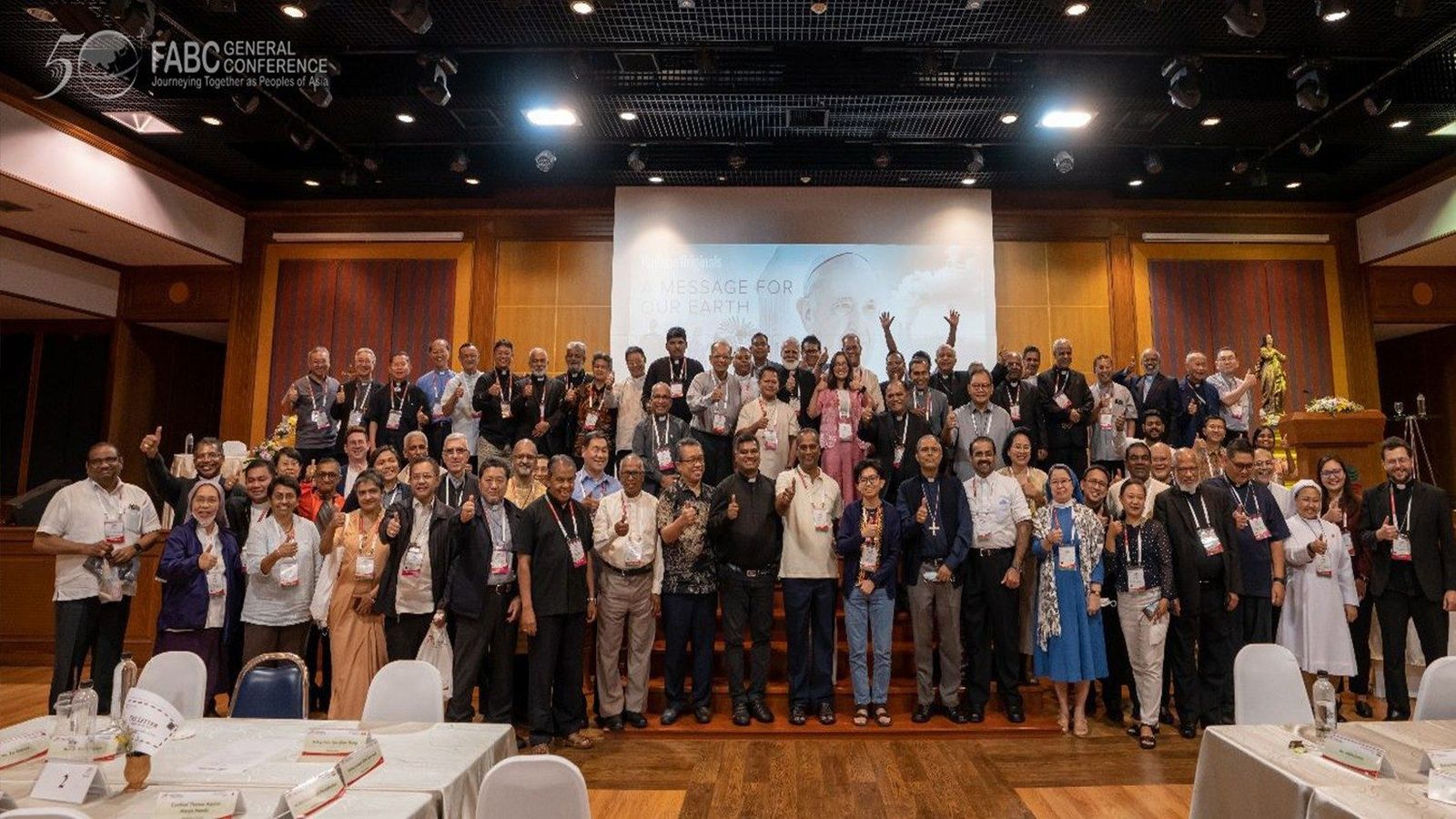 Participantes en el Congreso. Federación de Conferencias Episcopales de Asia en Tailandia