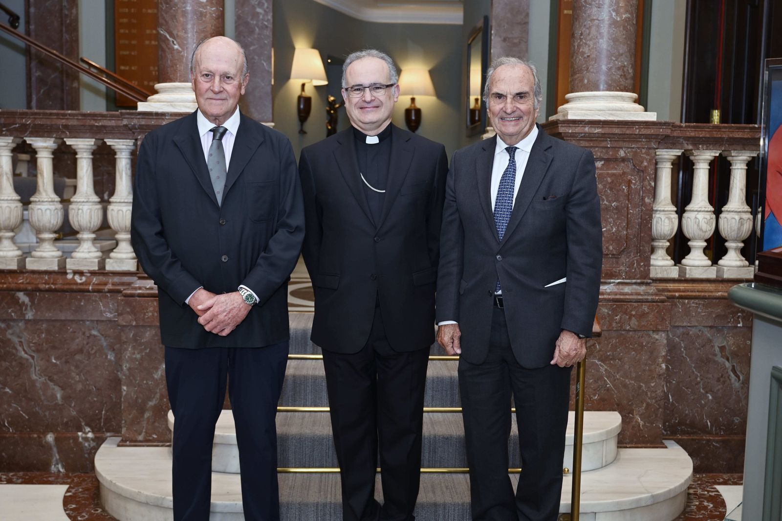 De izq a der: Enrique Lacalle, Rvdm. P. Manel Gasch, Joaquim Gay de Montellà