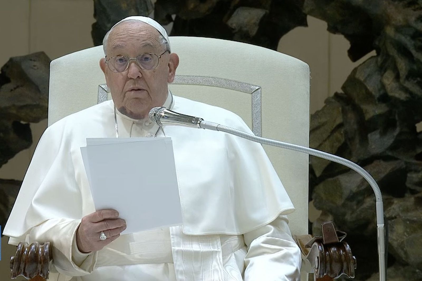 Francisco, durante su catequesis