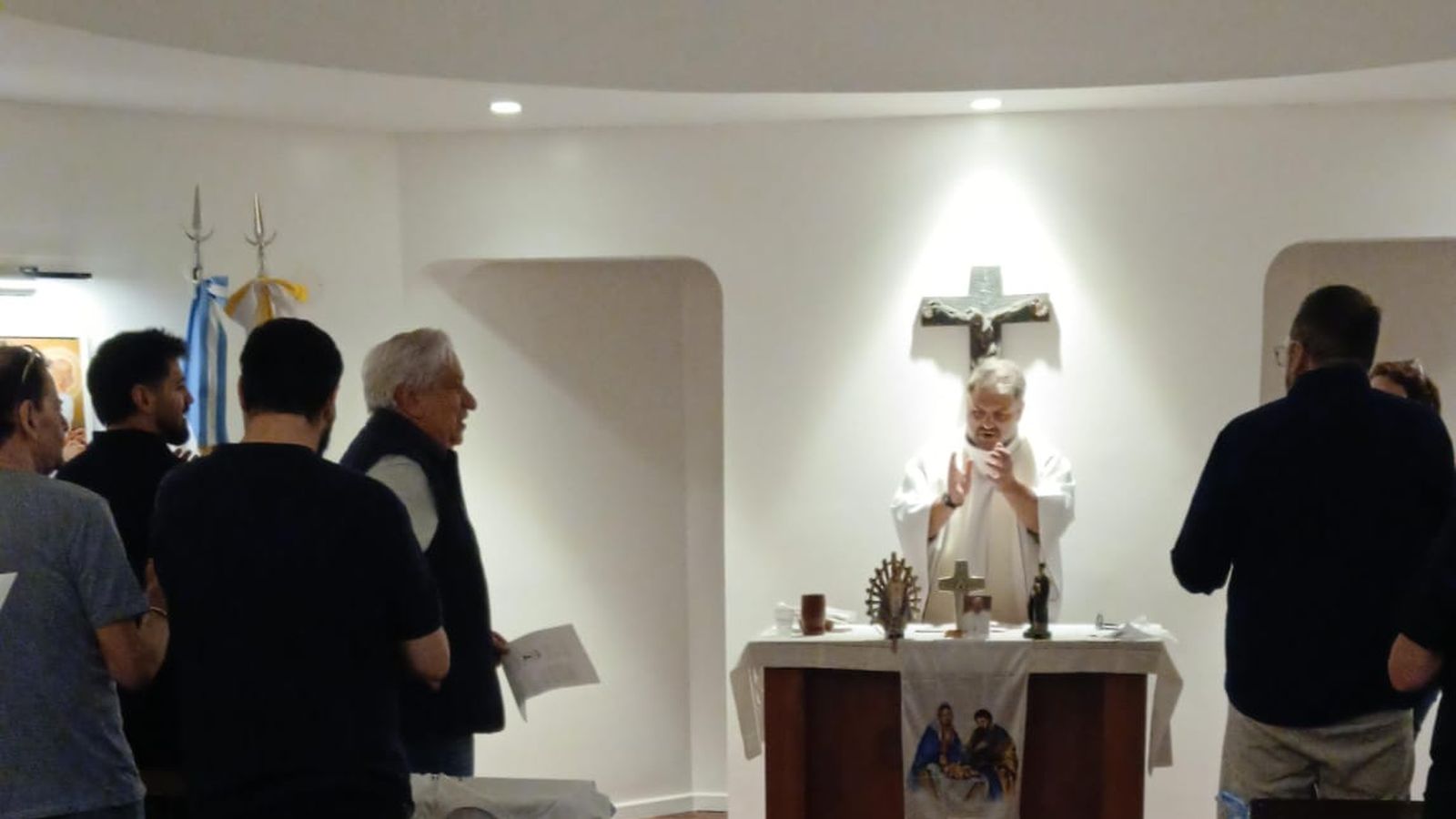 Misa en el oratorio sindical