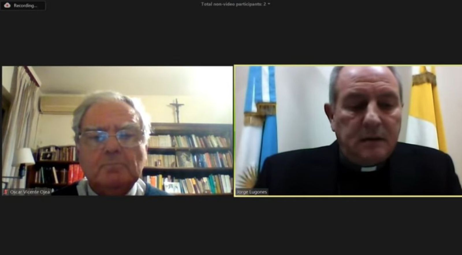 Mons. Ojea y Mons. Lugones en la Semana Social