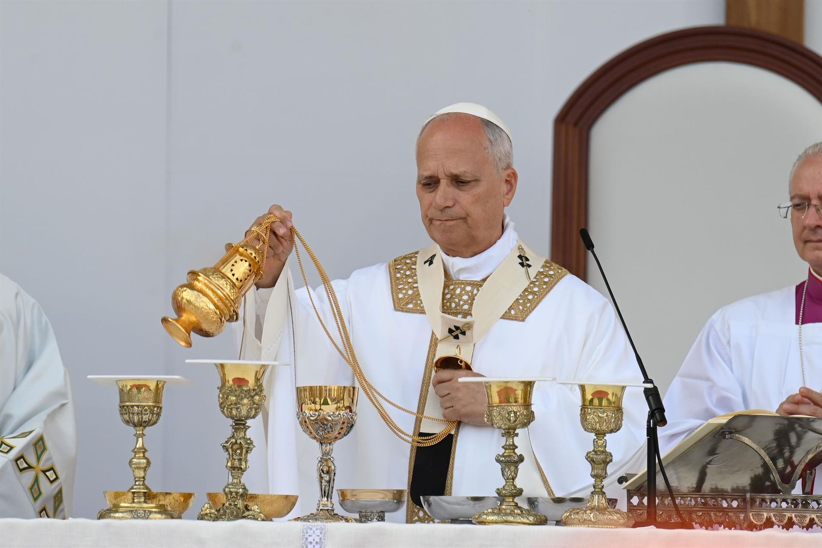 El Papa León XIV celebra la Santa Misa en Las Palmas de Gran Canaria, Canarias (España).