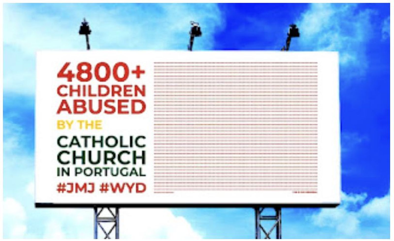 Cartel contra los abusos en Portugal