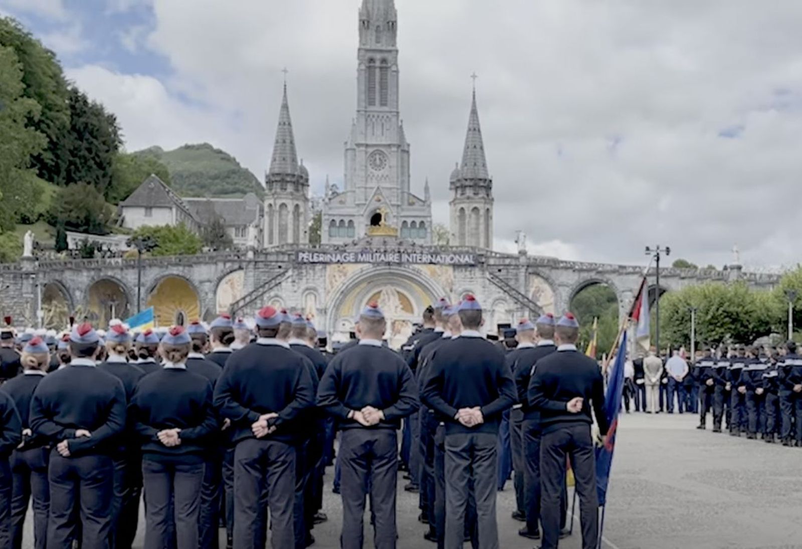 Un momento de la peregrinación militar a Lourdes