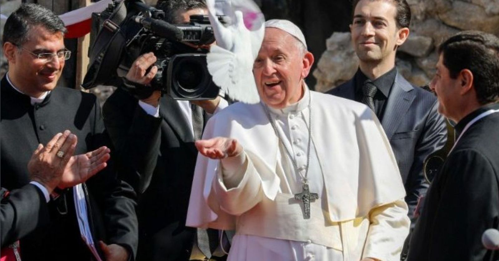 La paloma de la paz del Papa en Mosul