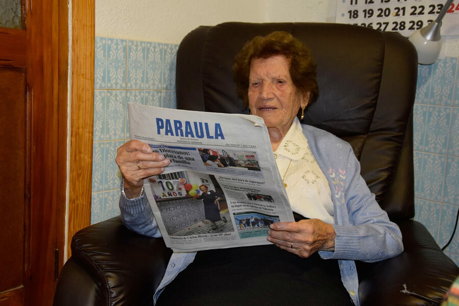 Clotilde Veniel, valenciana de 107 años y voluntaria de Cáritas
