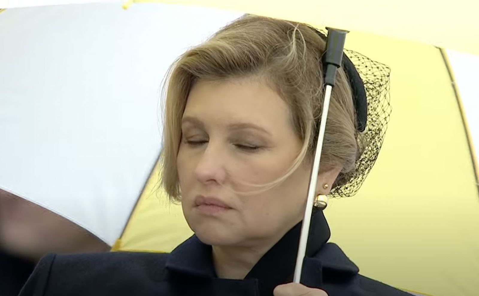 Olena Zelenska, en un momento de la audiencia