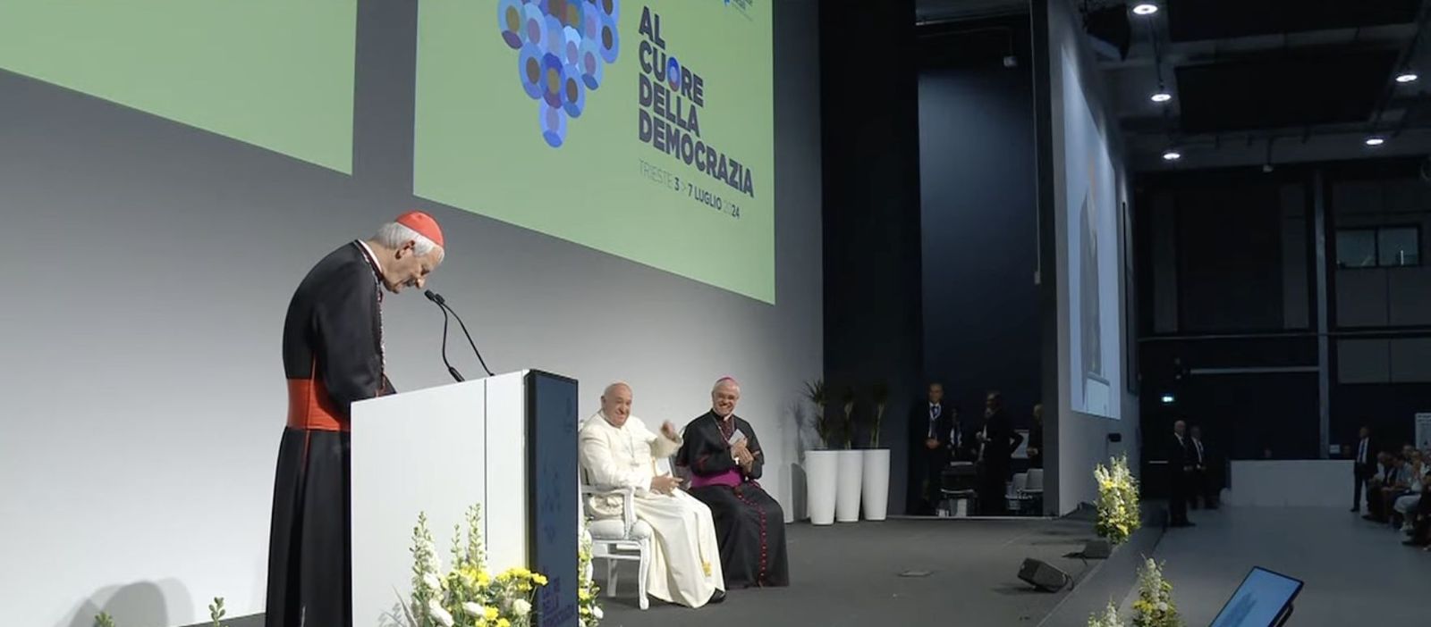 Zuppi y Francisco, en Trieste