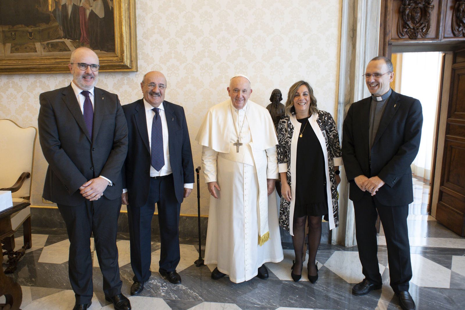 El Papa y representates de UCIPE