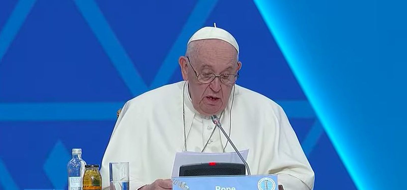 Francisco, durante su discurso final