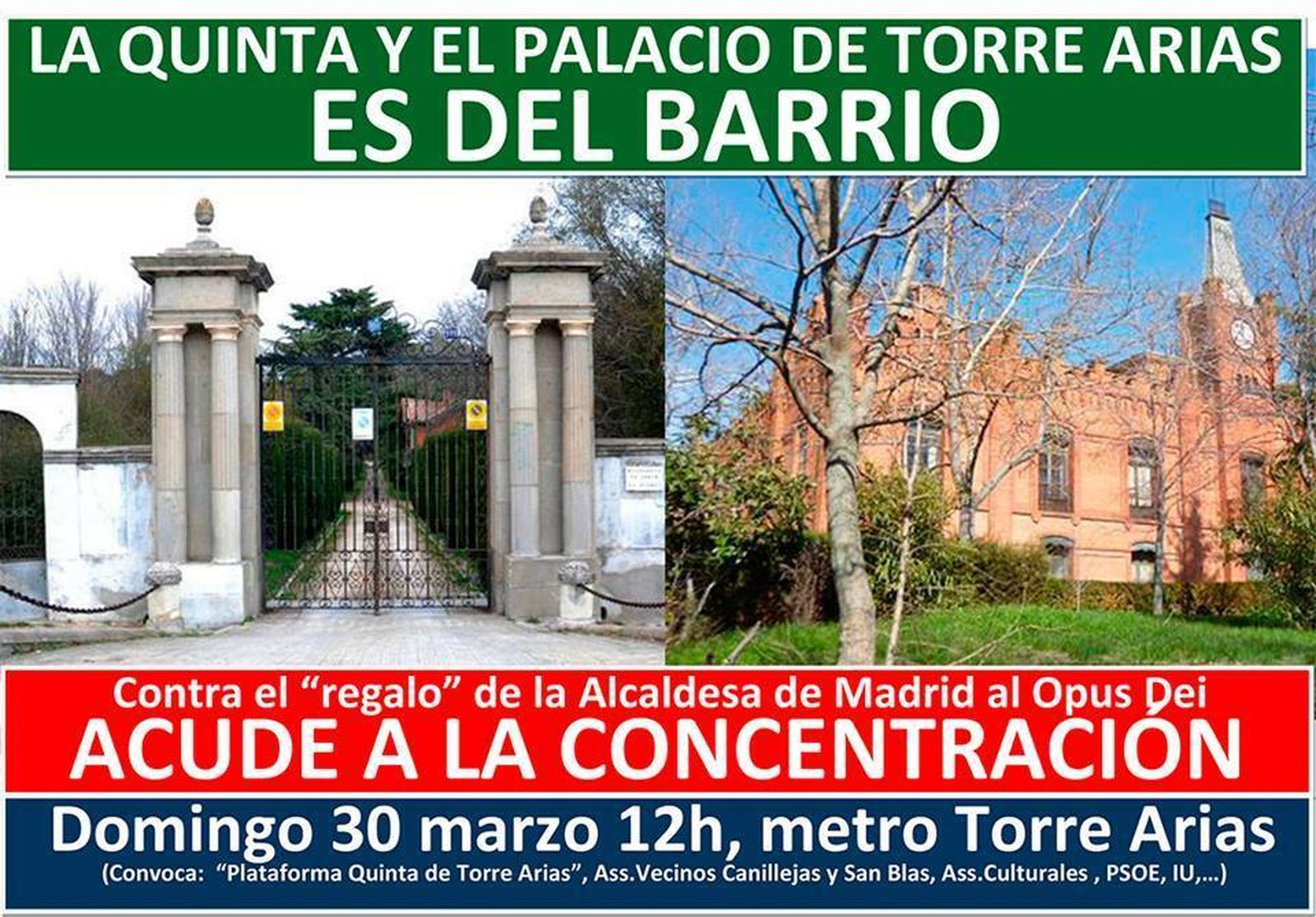 Mani contra cesión Torres Arias